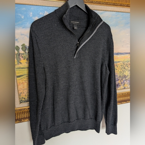 Banana Republic Charcoal Wool Sweater - Picture 5 of 5